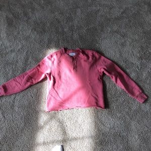 Pink cropped TNA sweatshirt